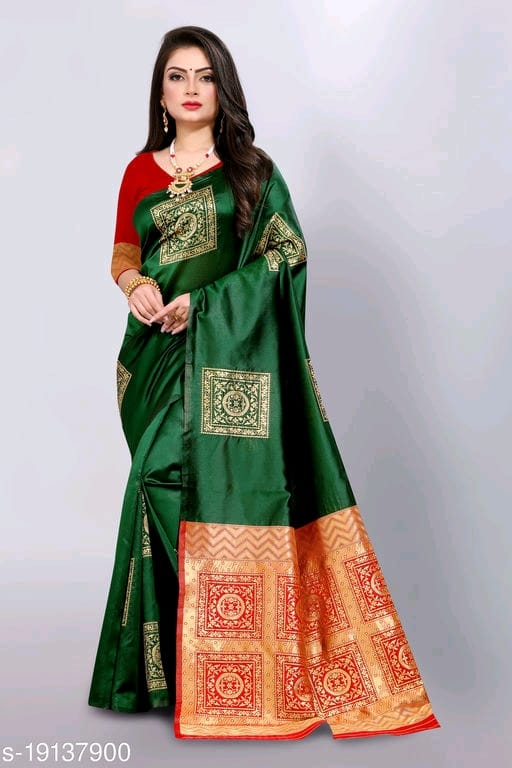 Silk with Block Jacquard Work