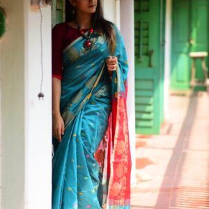 Handloom Jamdani (Sea Green)