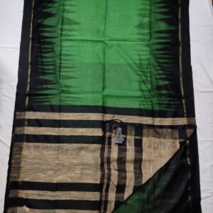 Khadi with Jute Aanchal (Fruit Green)