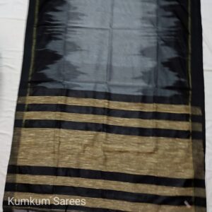 Khadi with Jute Aanchal (Stone Grey)