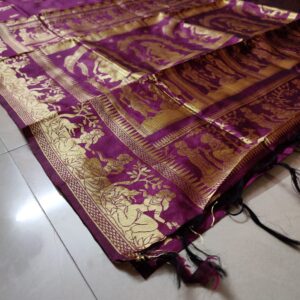 Silk Baluchari (Deep Purple)