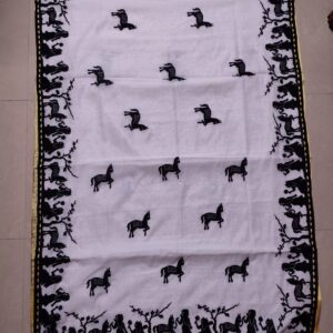 Handloom with Aplique Work (White)