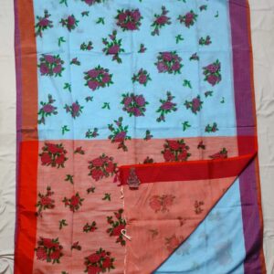 Printed Handloom (Red & Blue)