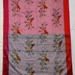 Printed Handloom (Red & Grey)