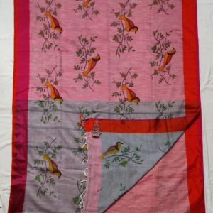 Printed Handloom (Red & Grey)