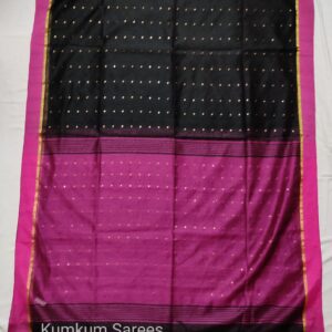 Handloom with Buti (Dark Purple & Black)