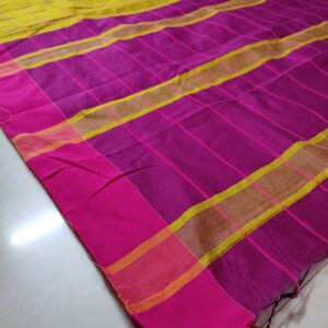 Check Handloom (Purple & Yellow)