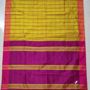 Check Handloom (Purple & Yellow)