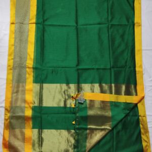 Handloom with Zigzag Border (Green)